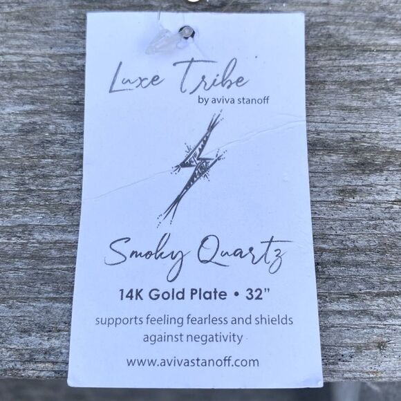 NWT New Aviva Stanoff Smoky Brown Quartz Crystal Bottle Pendant Necklace - Picture 6 of 8